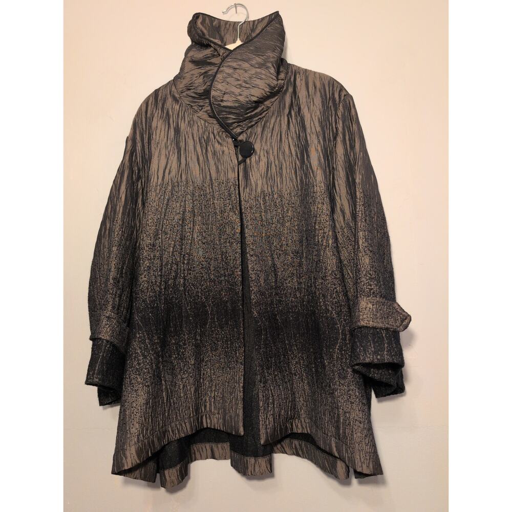 Y & S Moonlight | Cape Jacket Adjustable High Collar Bell Sleeves | Size 16W